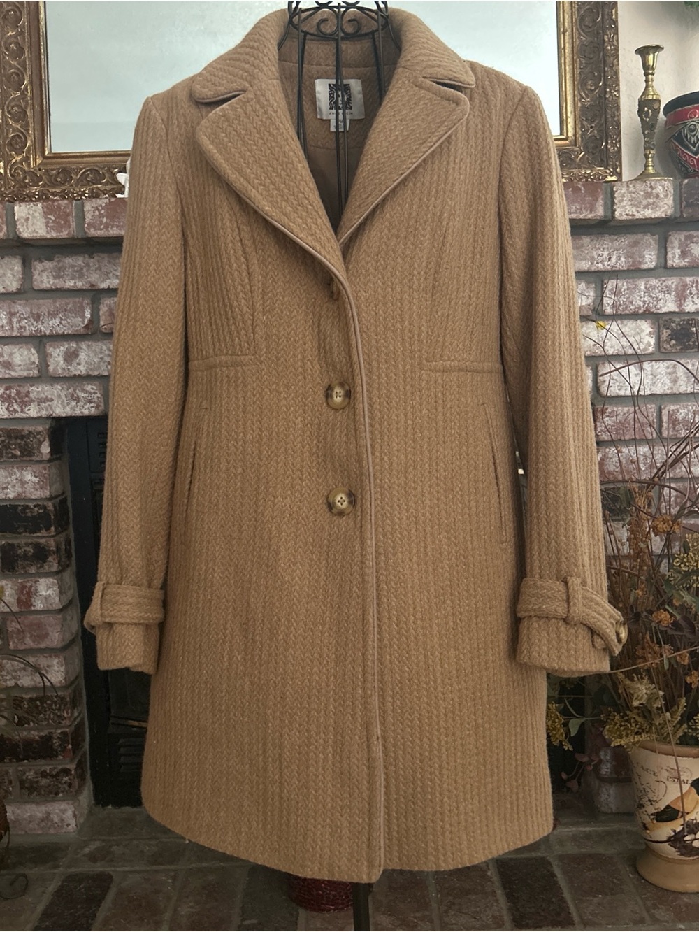 Women’s Anne Klein Wool Blend Peacoat Fully Lined Sz PM